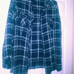 Torrid Black plaid button up